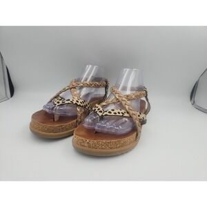Blowfish Leather Leopard Ladies  Sandals Size 8